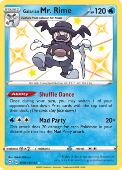 Galarian Mr. Rime z edície Shining Fates Shiny Vault, karta č.SV021