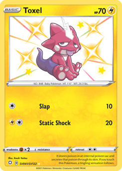 Toxel z edície Shining Fates Shiny Vault, karta č.SV041