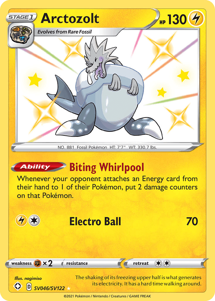 Arctozolt z edície Shining Fates Shiny Vault, karta č.SV046