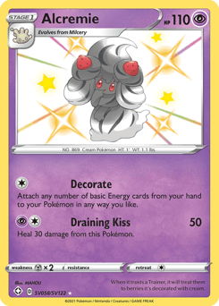 Alcremie z edície Shining Fates Shiny Vault, karta č.SV058
