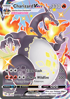Charizard VMAX z edície Shining Fates Shiny Vault, karta č.SV107