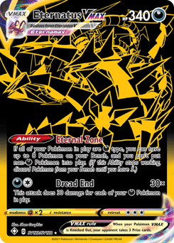 Eternatus VMAX z edície Shining Fates Shiny Vault, karta č.SV122
