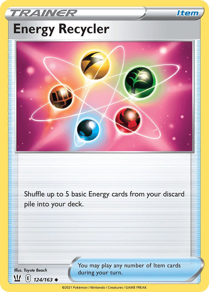 Energy Recycler z edície Battle Styles, karta č.124