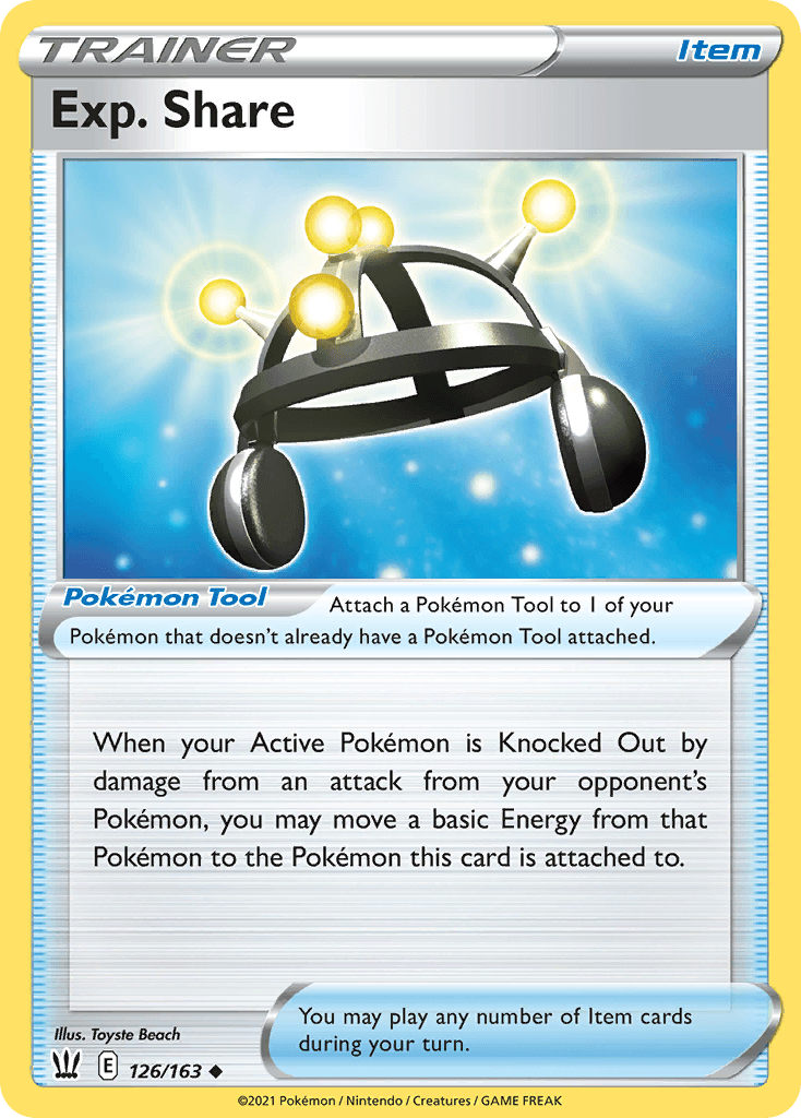 Exp. Share z edície Battle Styles, karta č.126