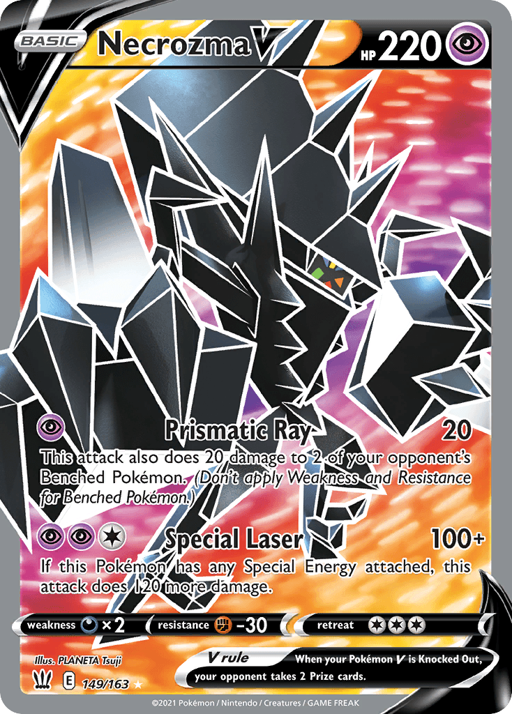Necrozma V z edície Battle Styles, karta č.149