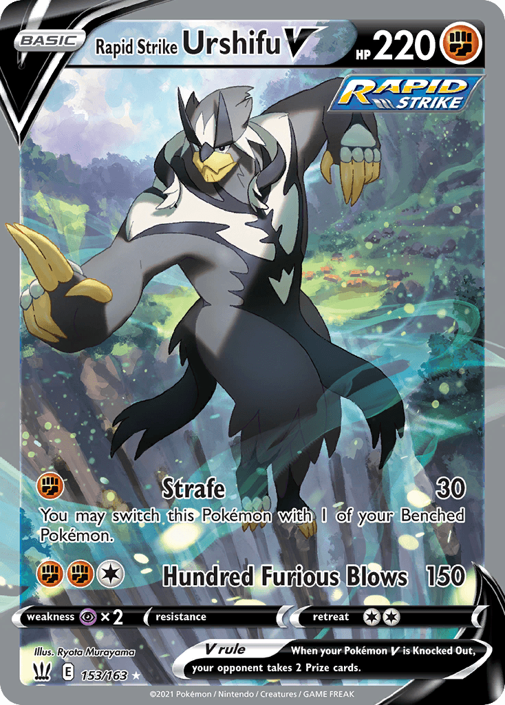 Rapid Strike Urshifu V z edície Battle Styles, karta č.153