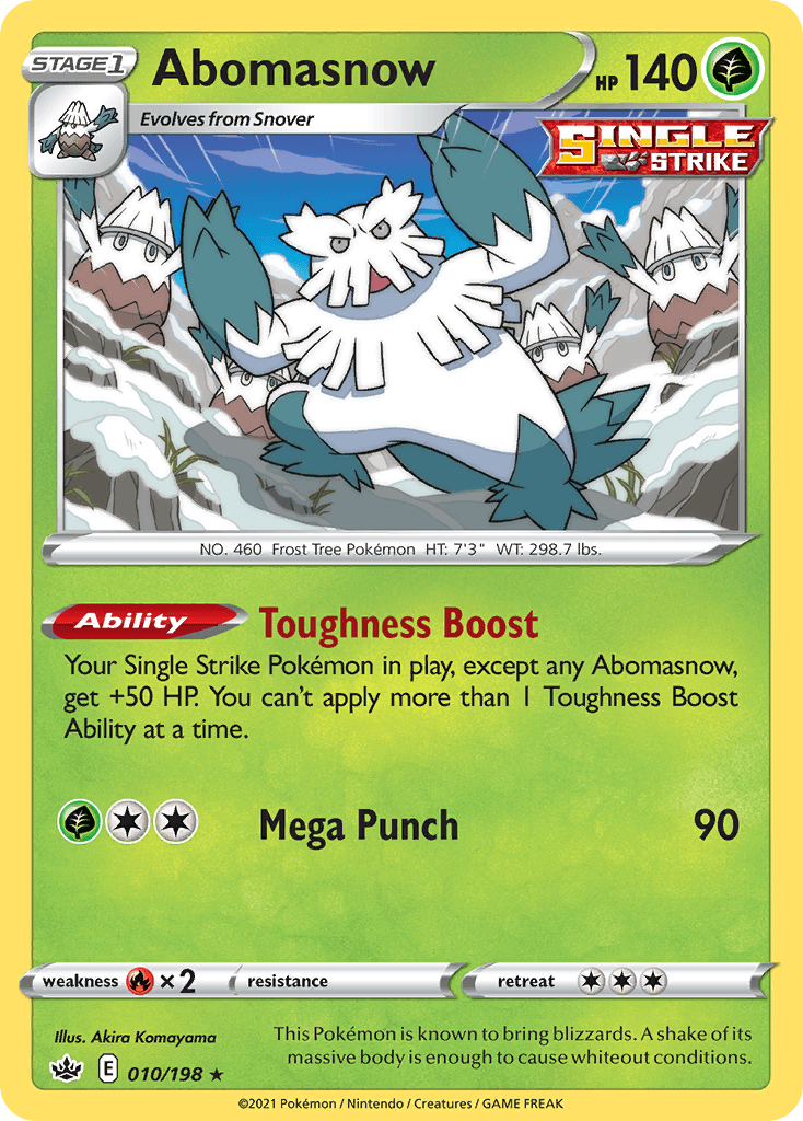 Abomasnow z edície Chilling Reign, karta č.10