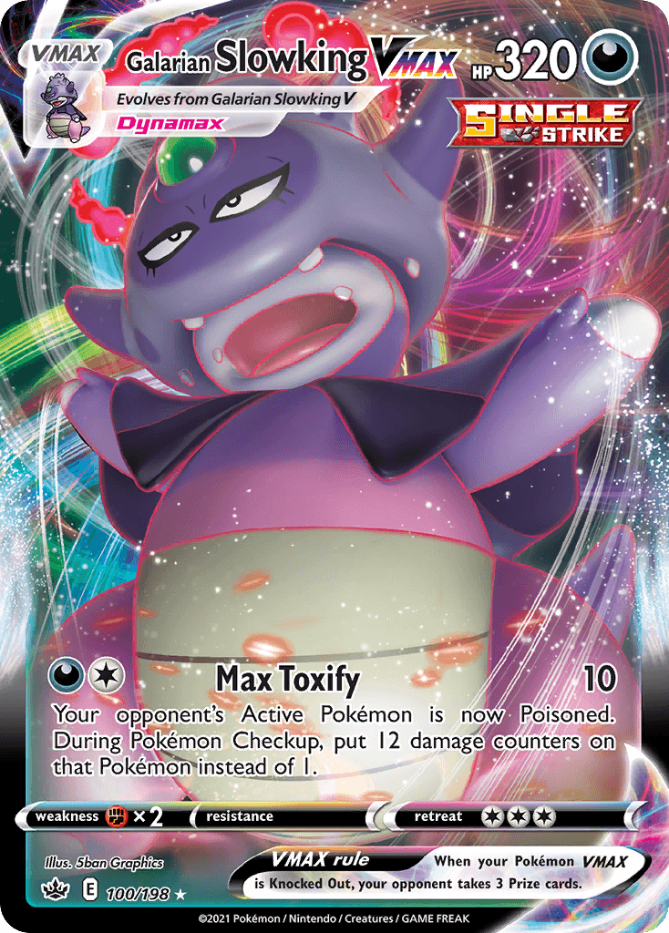 Galarian Slowking VMAX z edície Chilling Reign, karta č.100