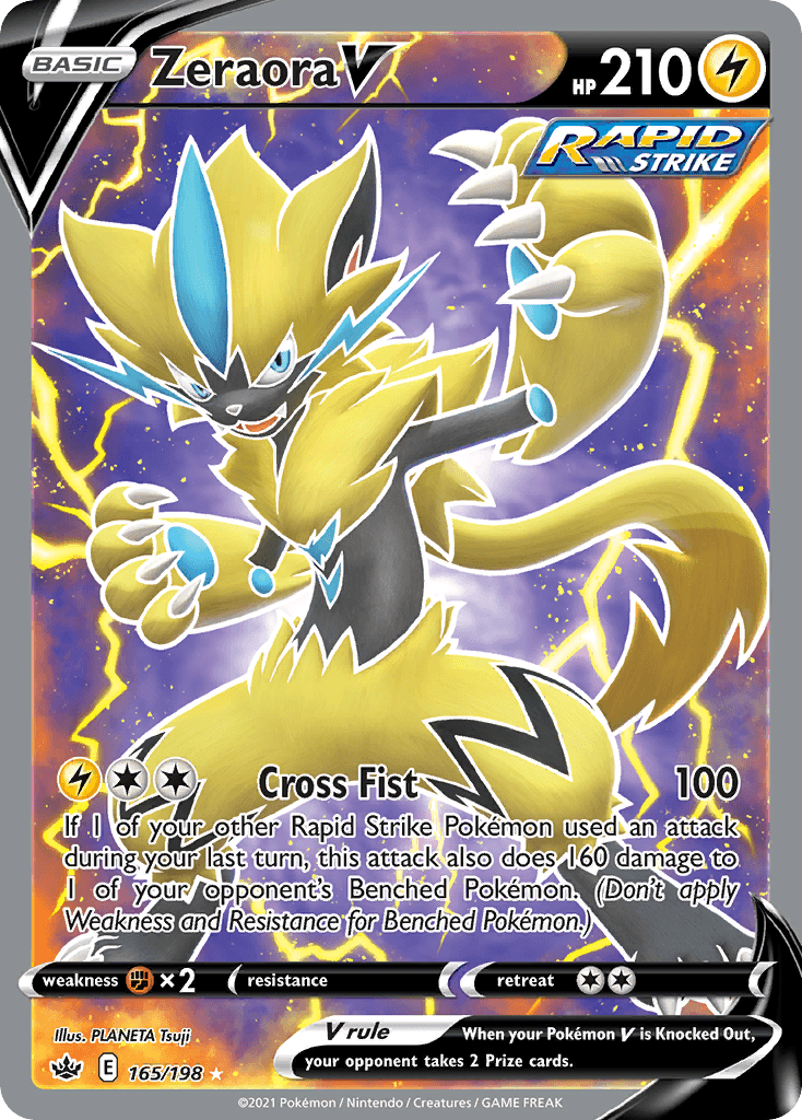 Zeraora V z edície Chilling Reign, karta č.165