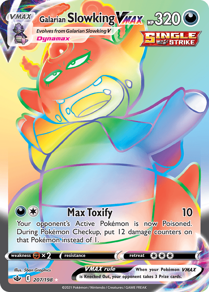 Galarian Slowking VMAX z edície Chilling Reign, karta č.207