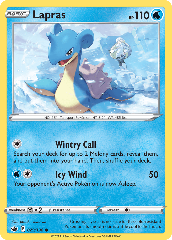 Lapras z edície Chilling Reign, karta č.29