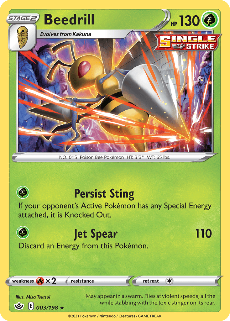 Beedrill z edície Chilling Reign, karta č.3
