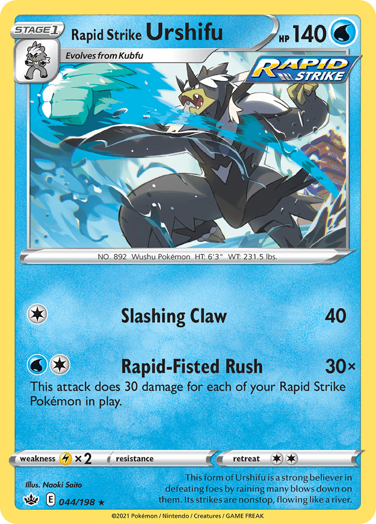 Rapid Strike Urshifu z edície Chilling Reign, karta č.44