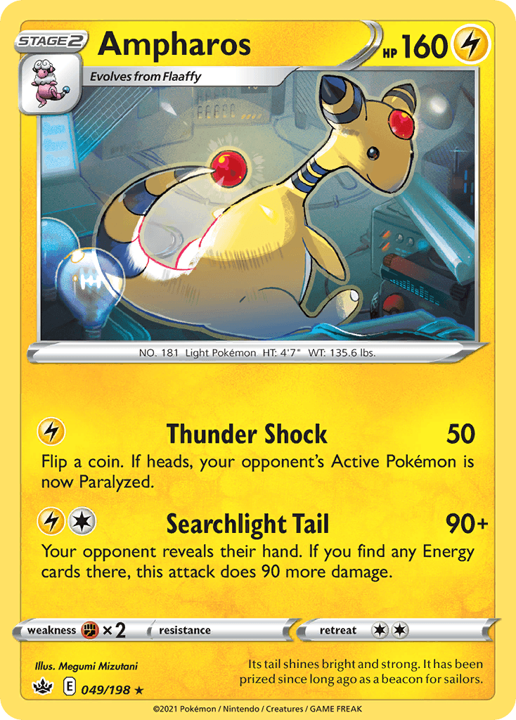 Ampharos z edície Chilling Reign, karta č.49