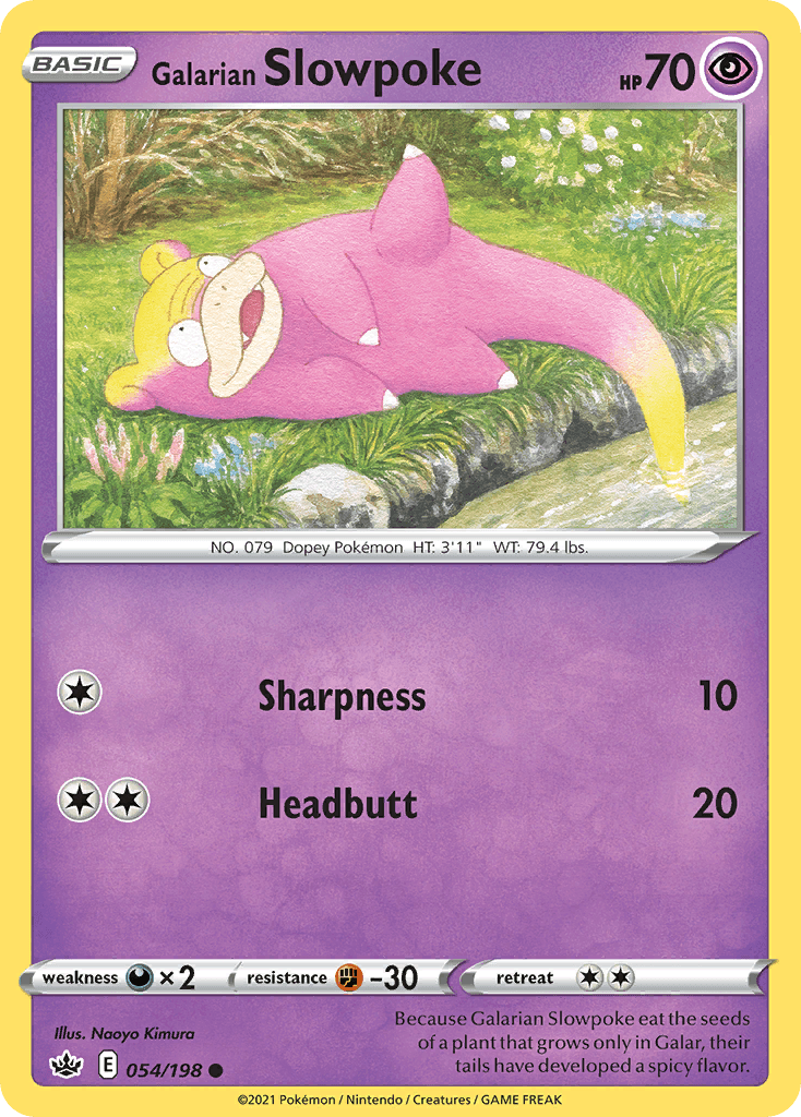 Galarian Slowpoke z edície Chilling Reign, karta č.54