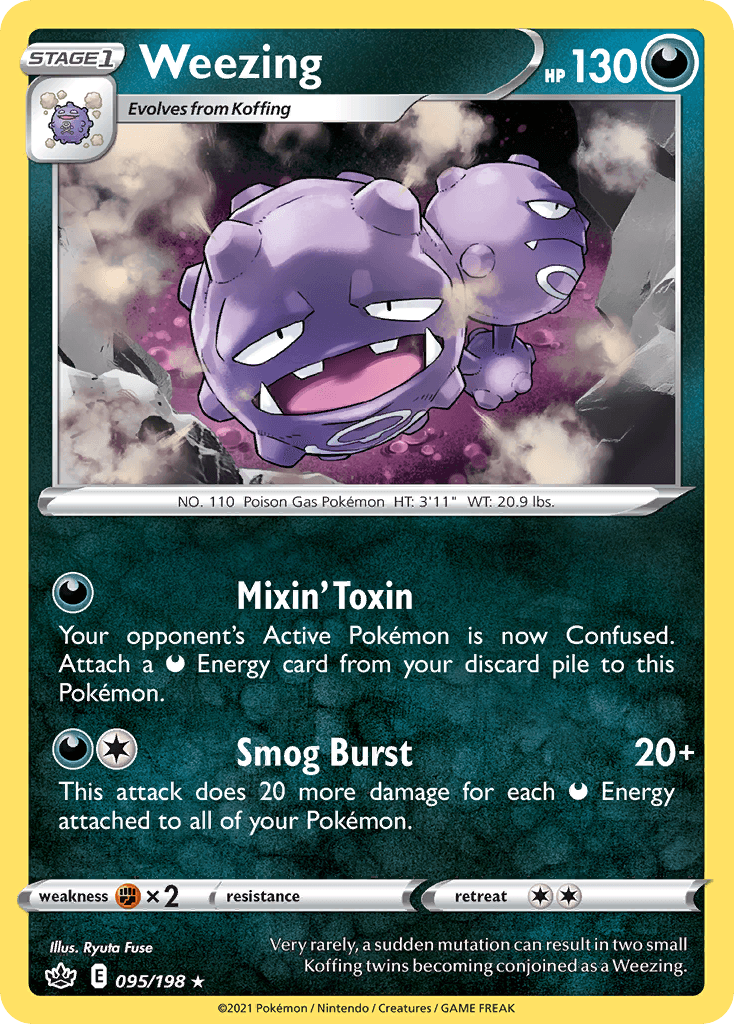 Weezing z edície Chilling Reign, karta č.95