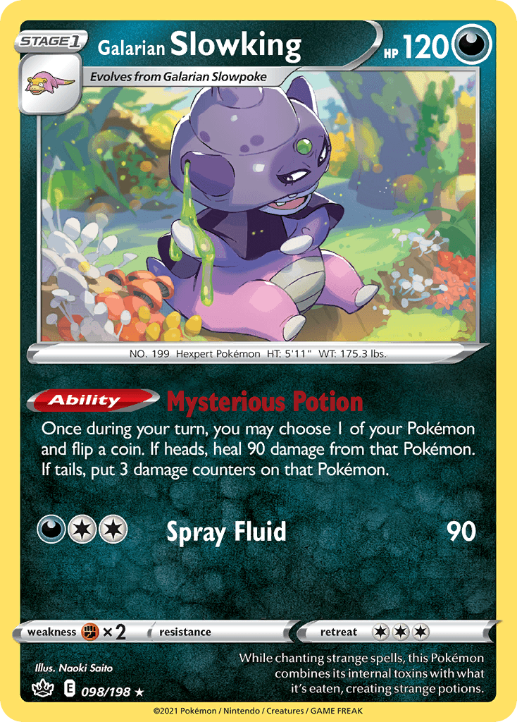 Galarian Slowking z edície Chilling Reign, karta č.98