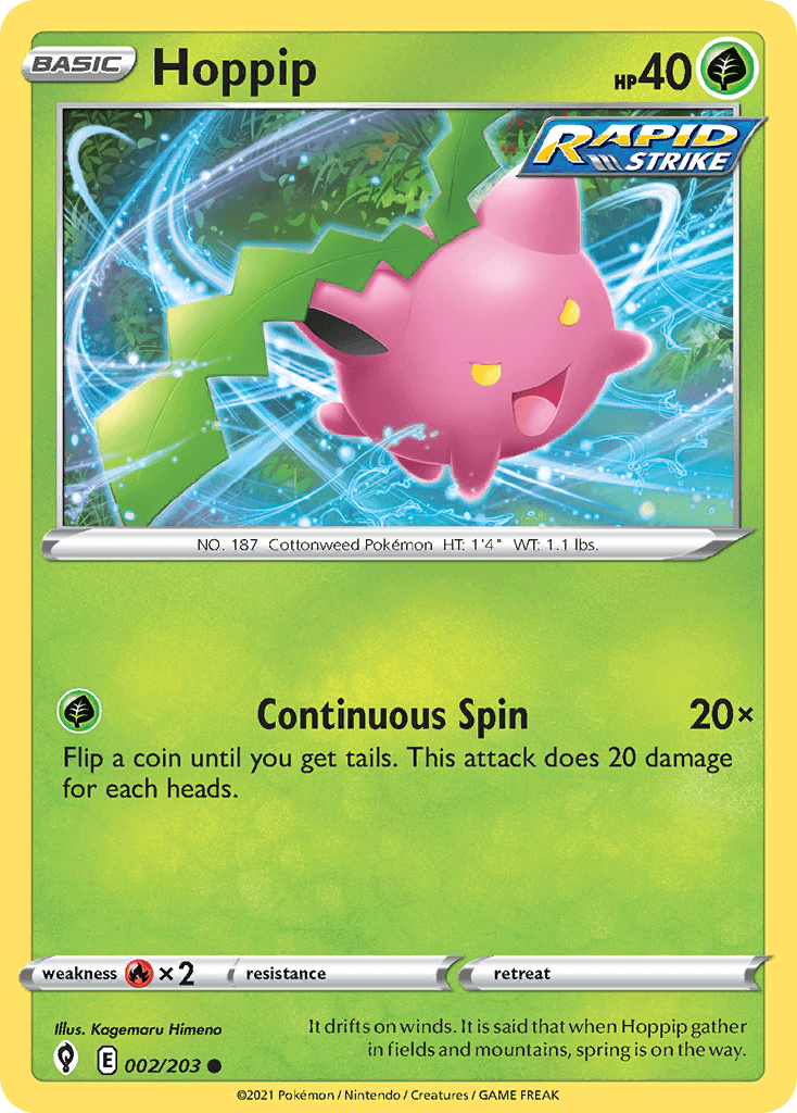 Hoppip z edície Evolving Skies, karta č.2