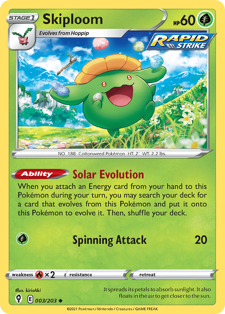 Skiploom z edície Evolving Skies, karta č.3