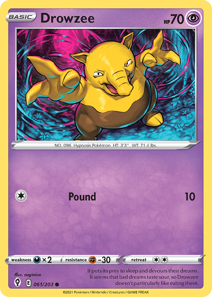 Drowzee z edície Evolving Skies, karta č.61