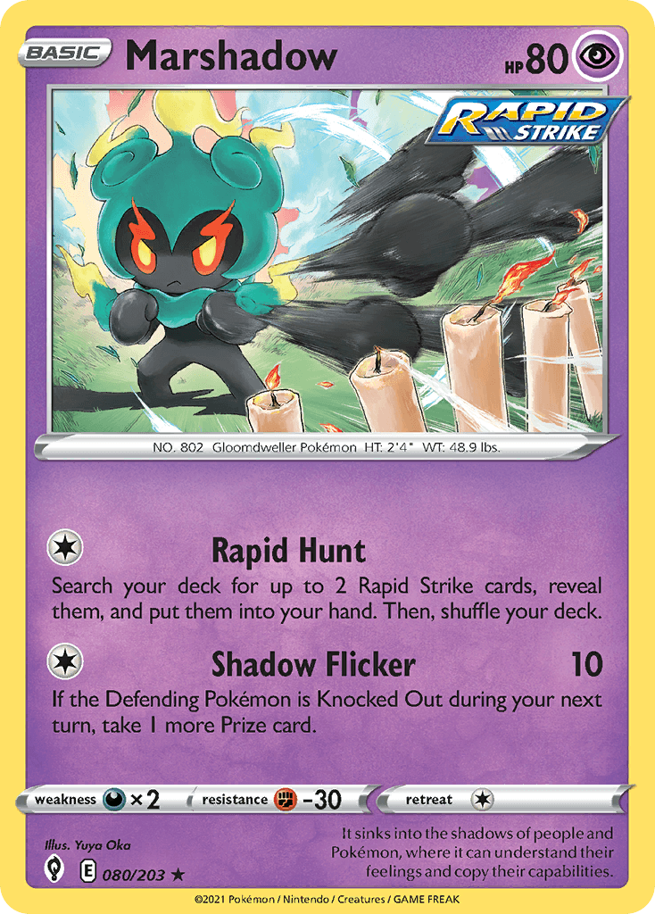 Marshadow z edície Evolving Skies, karta č.80