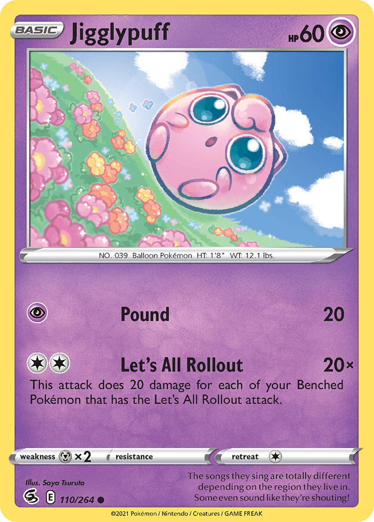 Jigglypuff z edície Fusion Strike, karta č.110