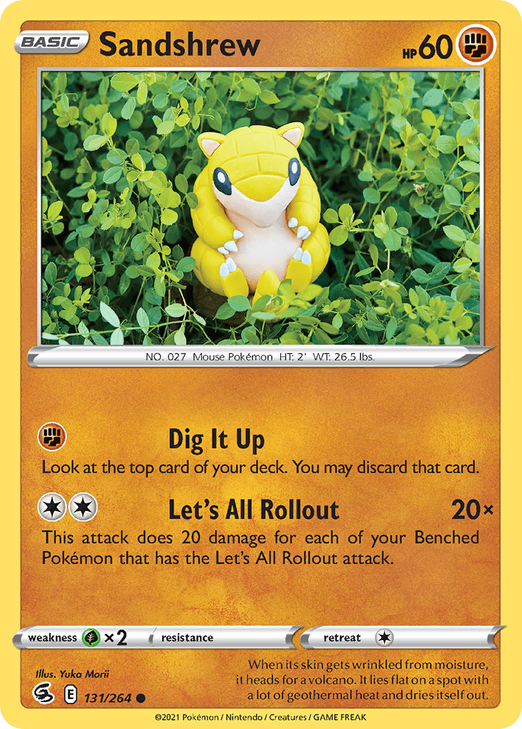 Sandshrew z edície Fusion Strike, karta č.131
