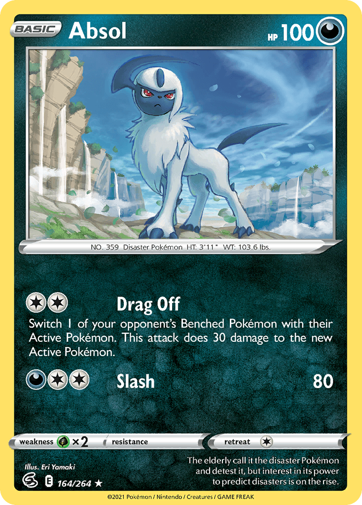 Absol z edície Fusion Strike, karta č.164