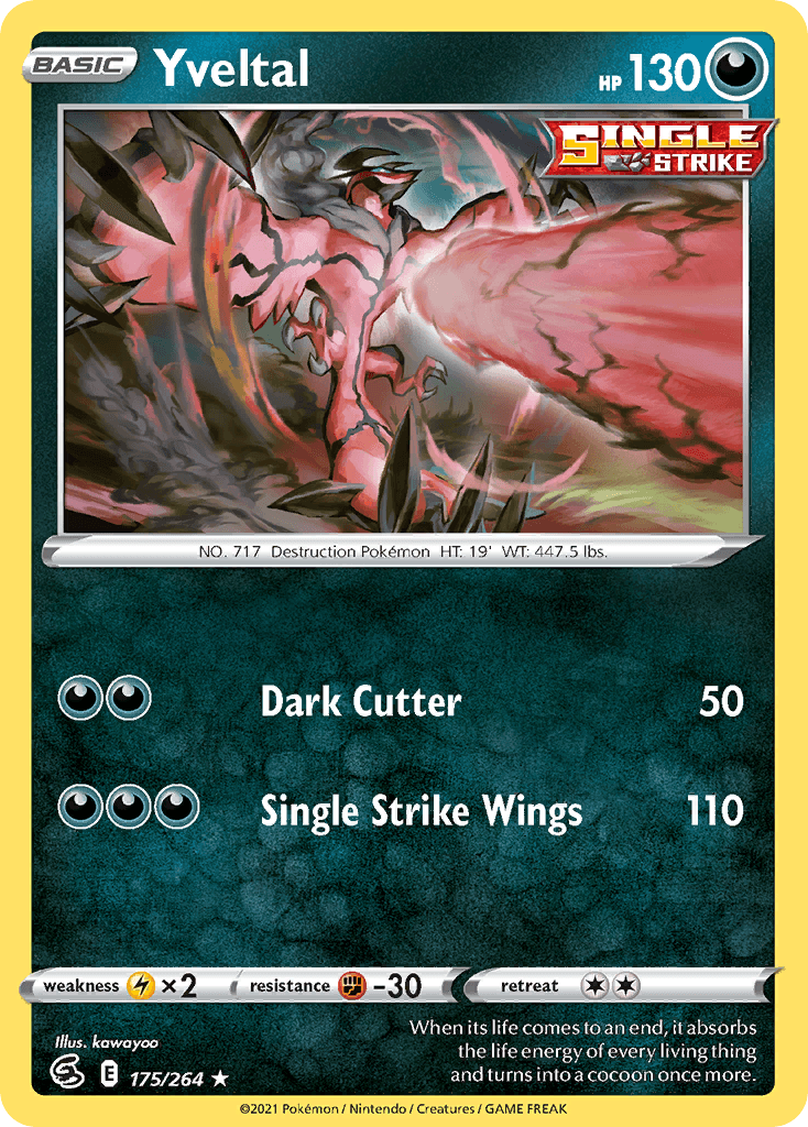 Yveltal z edície Fusion Strike, karta č.175