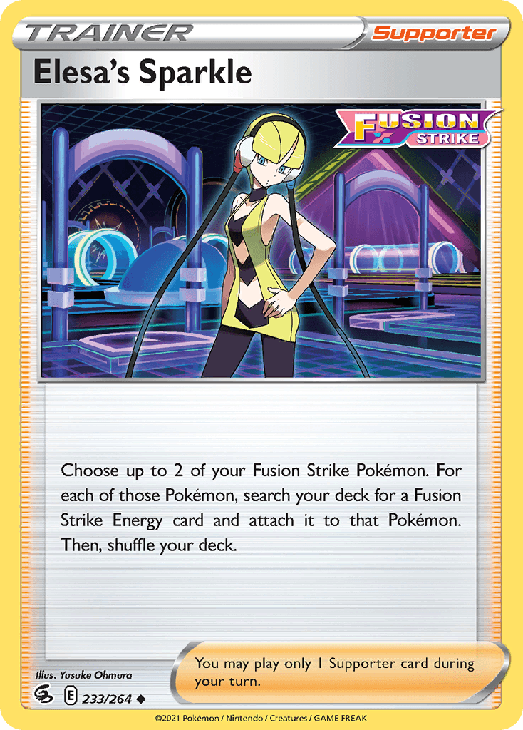 Elesa's Sparkle z edície Fusion Strike, karta č.233