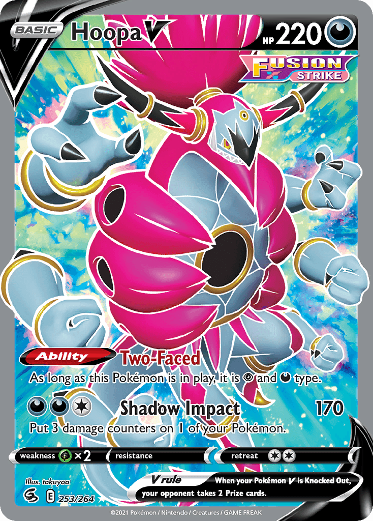 Hoopa V z edície Fusion Strike, karta č.253