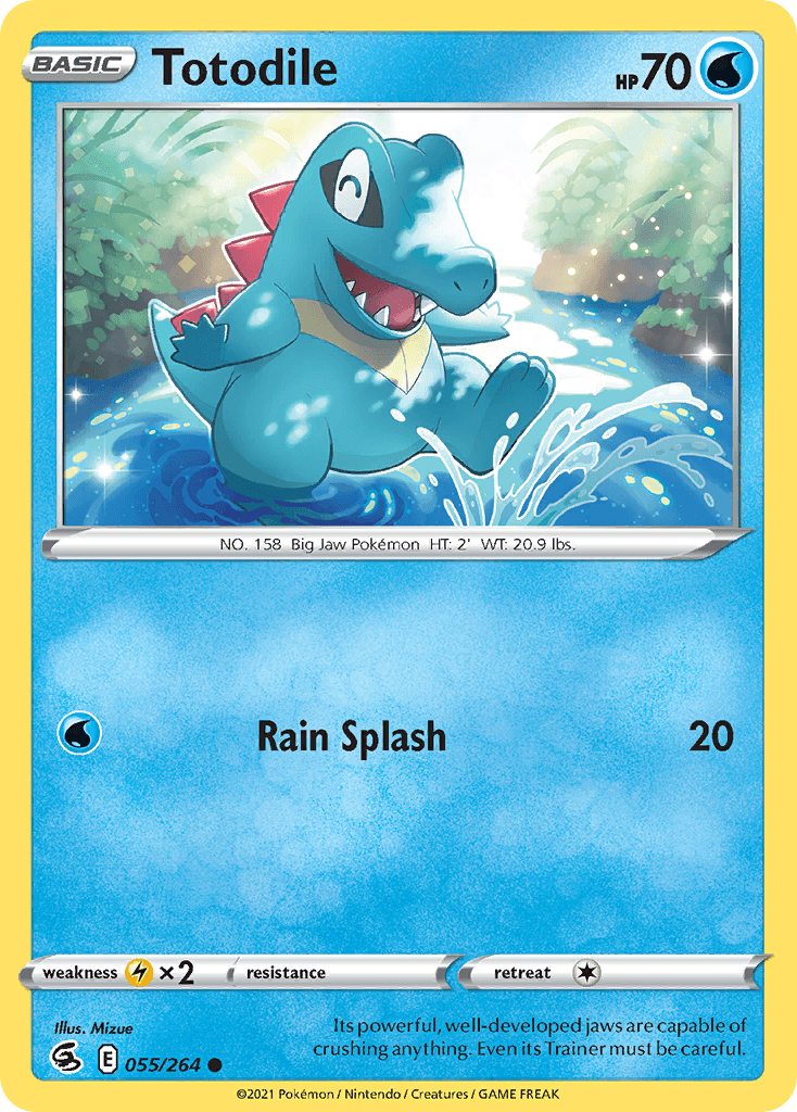 Totodile z edície Fusion Strike, karta č.55