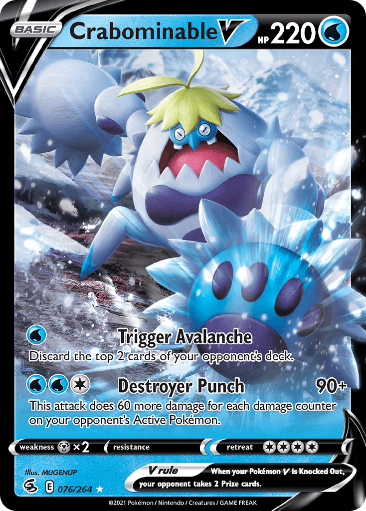 Crabominable V z edície Fusion Strike, karta č.76
