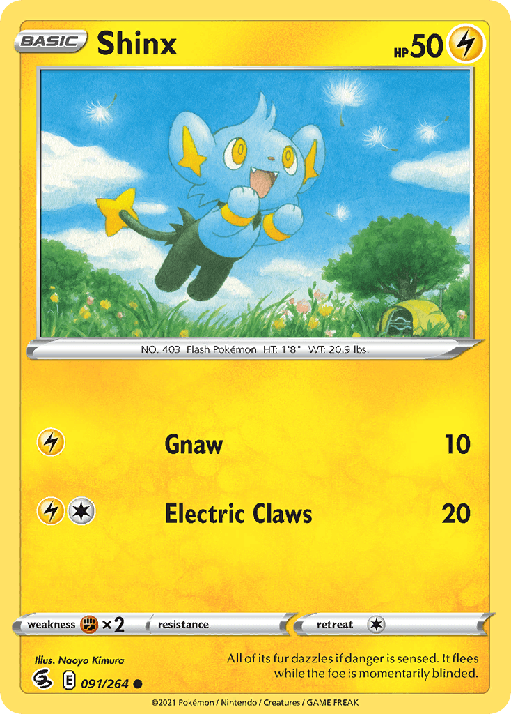 Shinx z edície Fusion Strike, karta č.91