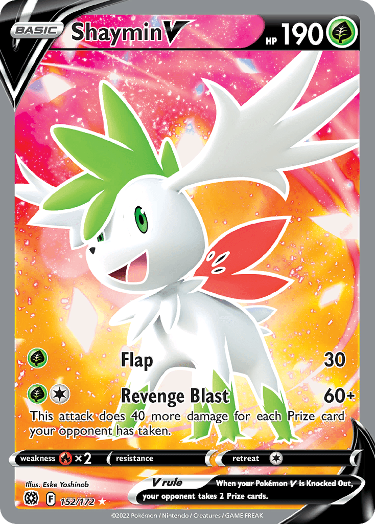 Shaymin V z edície Brilliant Stars, karta č.152