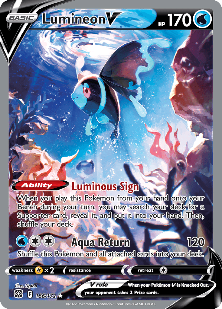 Lumineon V z edície Brilliant Stars, karta č.156