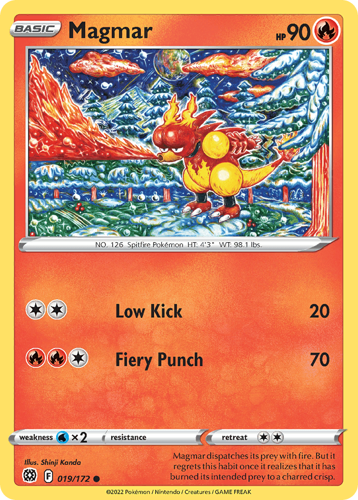 Magmar z edície Brilliant Stars, karta č.19