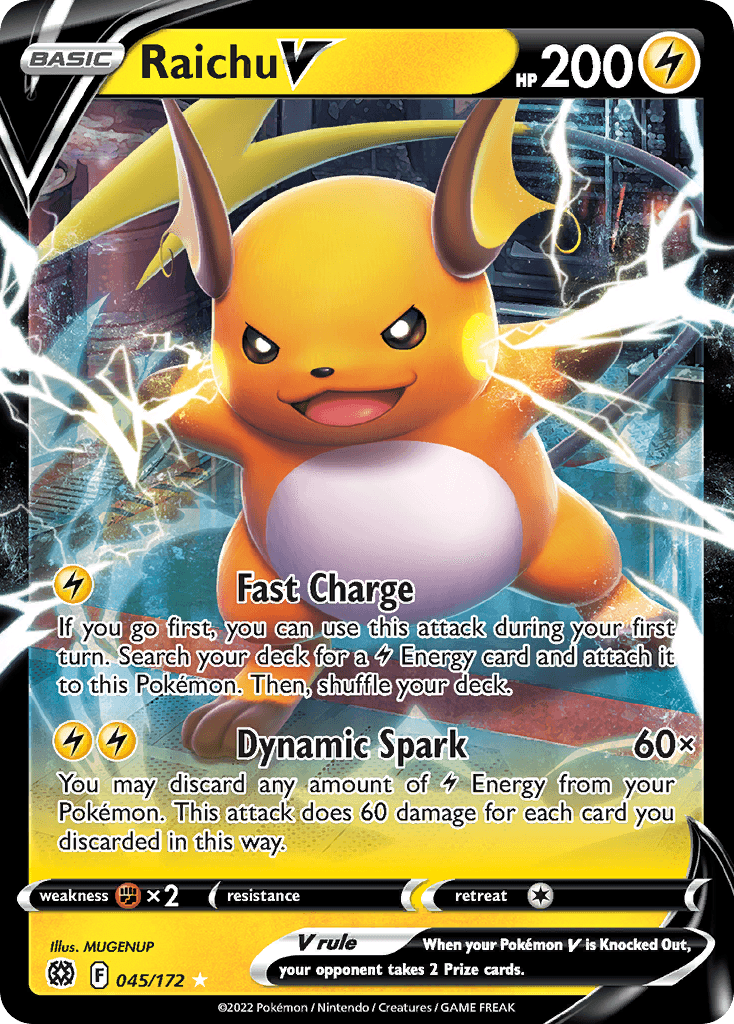 Raichu V z edície Brilliant Stars, karta č.45