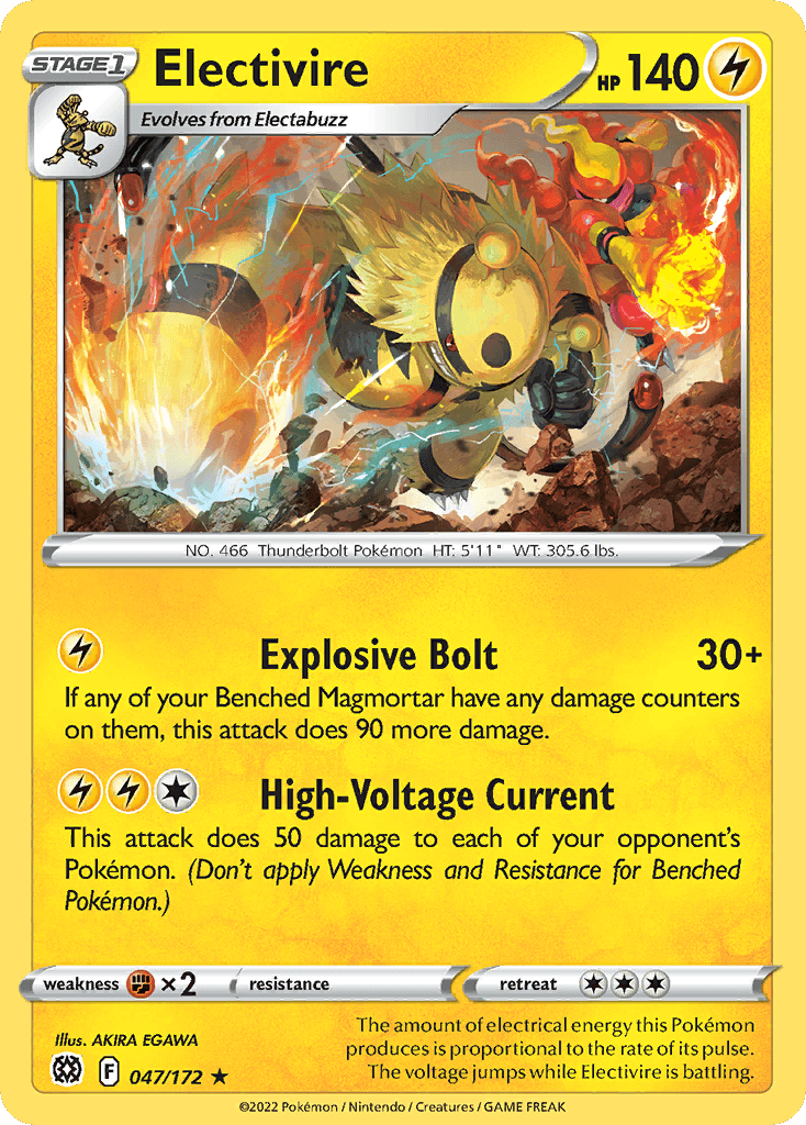 Electivire z edície Brilliant Stars, karta č.47