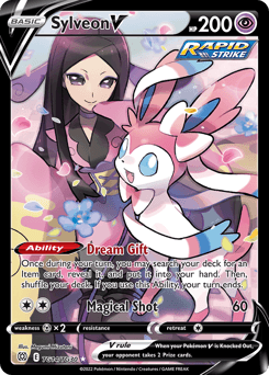 Sylveon V z edície Brilliant Stars Trainer Gallery, karta č.TG14