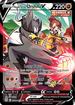 Single Strike Urshifu V z edície Brilliant Stars Trainer Gallery, karta č.TG18