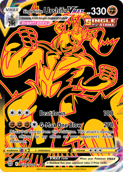 Single Strike Urshifu VMAX z edície Brilliant Stars Trainer Gallery, karta č.TG29