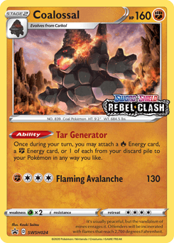 Coalossal z edície SWSH Black Star Promos, karta č.SWSH024