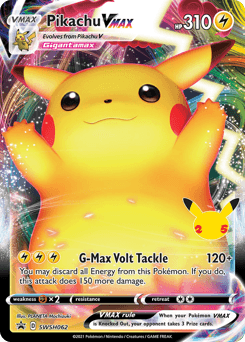 Pikachu VMAX z edície SWSH Black Star Promos, karta č.SWSH062