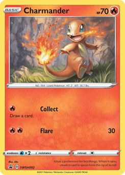 Charmander z edície SWSH Black Star Promos, karta č.SWSH092
