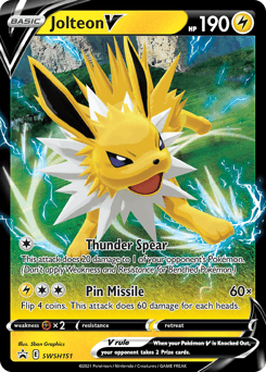Jolteon V z edície SWSH Black Star Promos, karta č.SWSH151