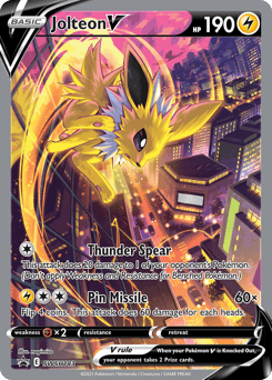 Jolteon V z edície SWSH Black Star Promos, karta č.SWSH183