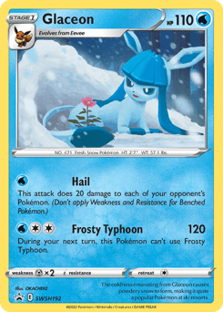 Glaceon z edície SWSH Black Star Promos, karta č.SWSH192