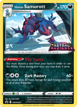 Hisuian Samurott z edície SWSH Black Star Promos, karta č.SWSH207