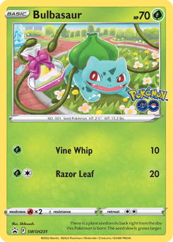 Bulbasaur z edície SWSH Black Star Promos, karta č.SWSH231